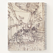 Carnet Café Terrasse en soirée, Dessin d'art, Van Gogh (Dos)