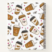 Carnet Cafés, Fèves de café, Amateur de café, Coeurs (Dos)