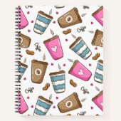 Carnet Cafés, Haricots, Coeurs, Amateur De Café (Devant)