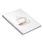 Carnet Caffeine Loading -Minimalist Funny Coffee Line Art (Côté Droit)