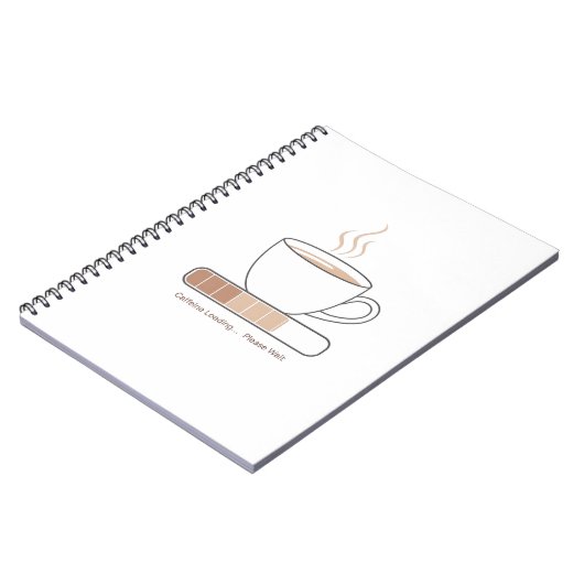 Carnet Caffeine Loading -Minimalist Funny Coffee Line Art (Côté gauche)