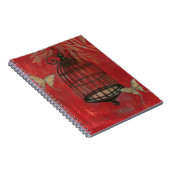 Carnet Cage d'oiseaux décorative avec papillons (Côté Droit)