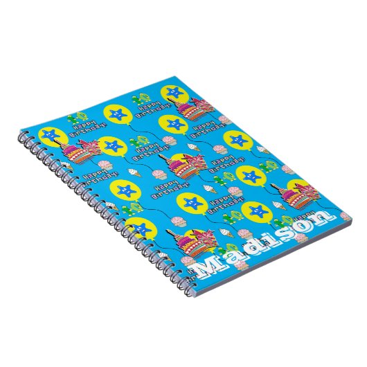 Carnet Cahier, #10 Joyeux 10e Anniversaire Notes Bleu (Côté Droit)