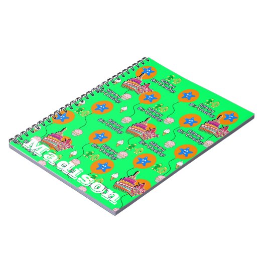 Carnet Cahier, #10 Joyeux 10e anniversaire Notes Vert (Côté gauche)