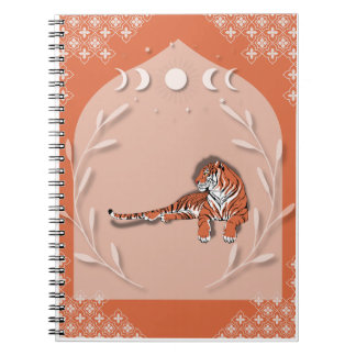 Carnet Cahier/Journal Phases de Lune au Tigre au Repos