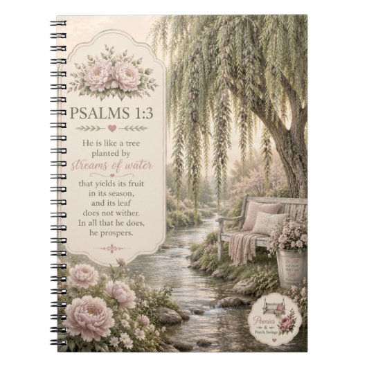 Carnet Cahier/Journal Psaumes 1:3 (Devant)