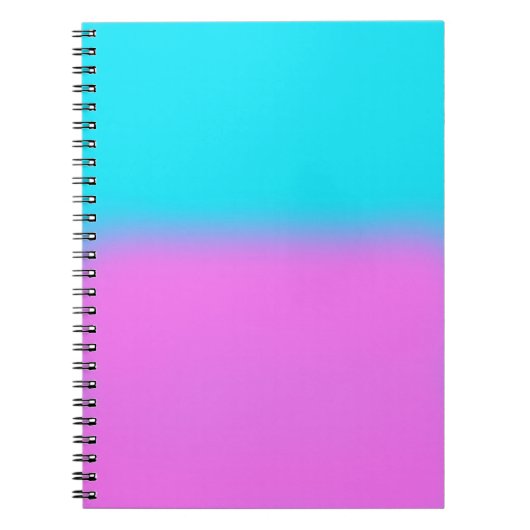Carnet Cahier/Journal rose et turquoise (Devant)
