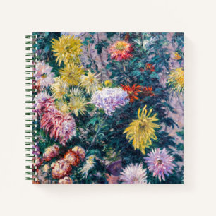 Carnet Caillebotte - Chrysanthèmes blancs et jaunes