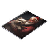 Carnet Cairn Terrier Avec Noël Festif Du Père Noël (Côté gauche)