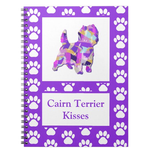Carnet Cairn Terrier Baisers mignon chien Silhouette PPY& (Devant)