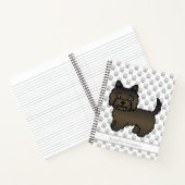 Carnet Cairn Terrier Bringé Foncé Chien Mignon & Texte Pe (Intérieur)