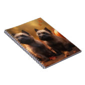 Carnet Cairn Terrier Chiot Automne Citrouille de plaisir (Côté Droit)