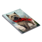 Carnet Cairn Terrier Dog dans Noël de neige (Côté Droit)