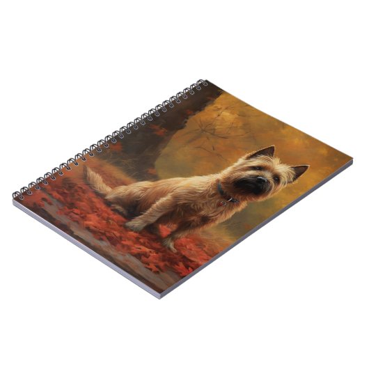 Carnet Cairn Terrier en automne Leaves automne Inspire (Côté gauche)