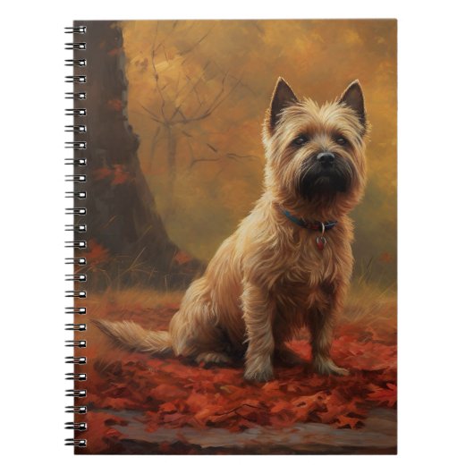 Carnet Cairn Terrier en automne Leaves automne Inspire (Devant)