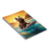 Carnet Cairn Terrier Plage Surf Peinture (Côté Droit)
