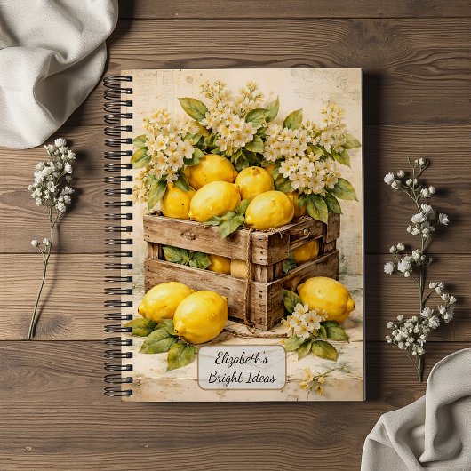Carnet Caisse de citrons vintage