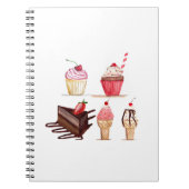 Carnet Cakes Watercolor Bakery Sweets Cupcakes Pastry (Devant)