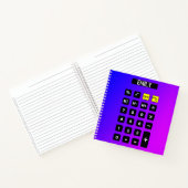 Carnet Calculateur néon violet et rose avec nom (Intérieur)
