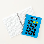 Carnet Calculatrice bleue avec nom (Intérieur)