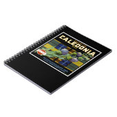 Carnet Caledonia Orange Étiquette (Côté gauche)