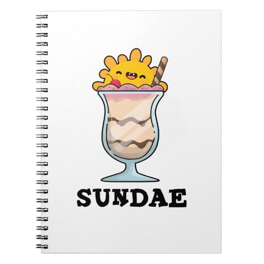 Carnet Calembour de glace Sundae Funny Sunday (Devant)