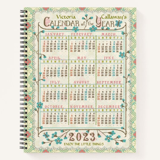 Carnet Calendrier 2023 (Voir la description pour la versi (Devant)