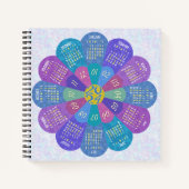Carnet Calendrier 2024 Unique Boho Flower Purple (Devant)