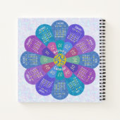 Carnet Calendrier 2025 Unique Boho Purple Flower personna (Dos)