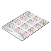 Carnet Calendrier anglais hébreu 2016-2017 (Côté gauche)