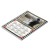 Carnet Calendrier annuel 2023 Préparatoire Fleurs Rayures (Côté gauche)