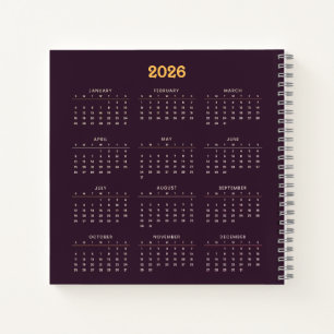Carnet Calendrier Bienvenue 2026 Bonne année