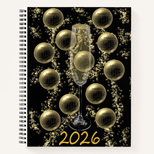 Carnet Calendrier de Champagne 2026 (Devant)