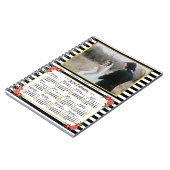 Carnet Calendrier de l'année 2024 Preppy Floral Stripes | (Côté gauche)