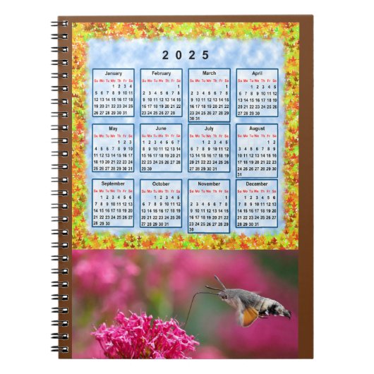 Carnet Calendrier de l'année 2025 (Devant)