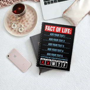 Carnet Calendrier Fact of Life dit WTF Humour