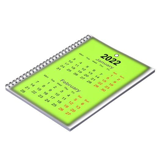 Carnet Calendrier janvier février 2022 (Côté gauche)