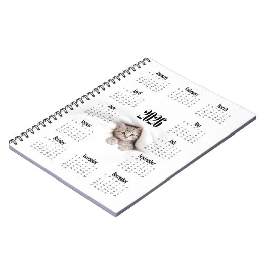 Carnet Calendrier Kitty 2026 (Côté gauche)