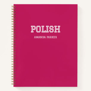 Carnet Calendrier personnalisé framboise polonaise 2026-2