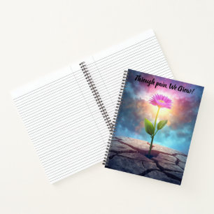 Carnet calendrier planner notebook fleur inspirational