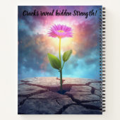 Carnet calendrier planner notebook fleur inspirational (Dos)