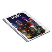 Carnet Calgary Alberta Skyline par nuit (Côté Droit)