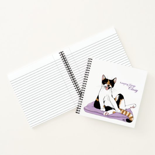 Carnet Calico Chat Classique Funny Chat Violet (Intérieur)