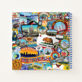 Carnet California Super Sticker Motif de collage (Dos)