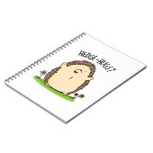 Carnet Calin de haie Blague drôle de hérisson (Côté gauche)