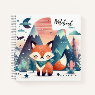 Carnet Câlins de coucher de soleil – Renard souriant dans