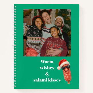 Carnet Câlins drôles de salami photo de famille Noël