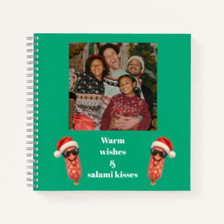 Carnet Câlins drôles de salami photo de famille Noël