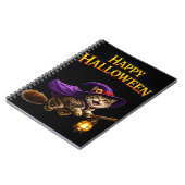 Carnet Call tabby witch kitten whimsical happy Halloween (Côté gauche)