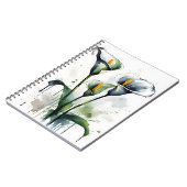 Carnet Calla Lily - Fleurs aquarelles (Côté gauche)